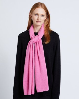 Carolyn Donnelly The Edit Pink Medium Cashmere Scarf