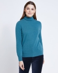 Paul Costelloe Living Studio Green Cashmere Polo Neck Jumper