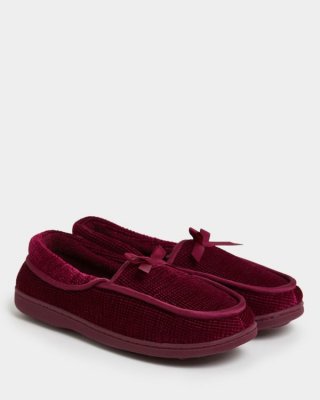 Wide Fit Velour Full Slippers