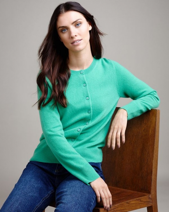 Paul Costelloe Living Studio Green Cashmere Cardigan