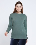 Paul Costelloe Living Studio Green Rib Side Panel Jumper