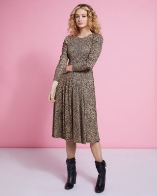 Savida Slinky Leopard Print Dress