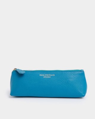 Paul Costelloe Living Studio Turquoise Leather Pencil Pouch