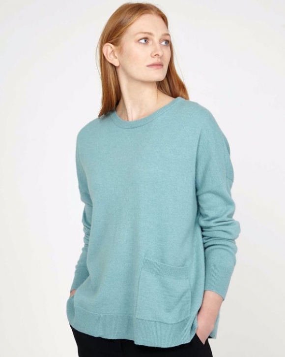 Carolyn Donnelly The Edit Blue Pocket Sweater