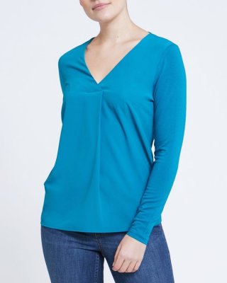 V-Neck Jersey Back Top