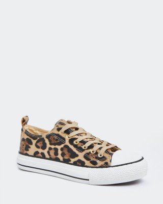 Leopard Toe-Cap Casual Shoes