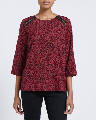 Round Neck Print Top