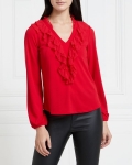 Gallery Mistletoe Ruffle Blouse