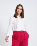 Paul Costelloe Living Studio Ivory Pleat Front Blouse