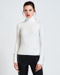 Savida Velvet Button Cuff Jumper