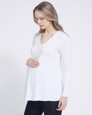 Savida Maternity V-Neck Flared Top